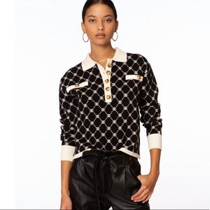 Black & Cream Knit Sweater- Like New